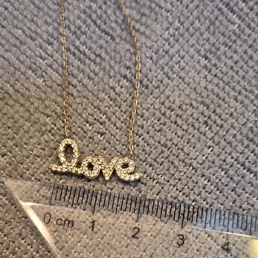 Gold Love Pendant Necklace